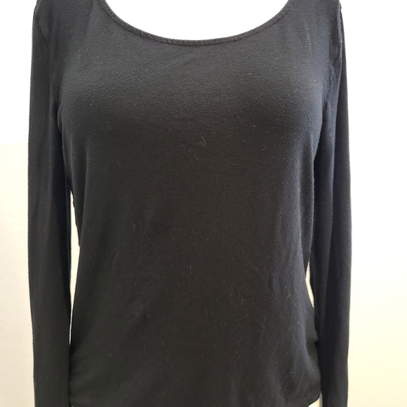Dana Buchman Black Long Sleeve Blouse - Picture 1 of 5